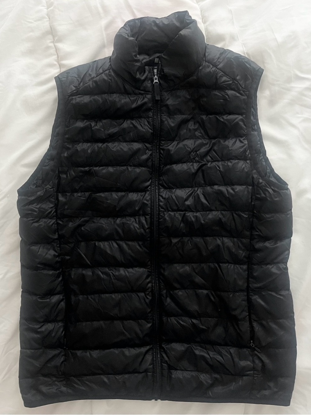 Uniqlo Black Quilted Down Vest - Full Zip